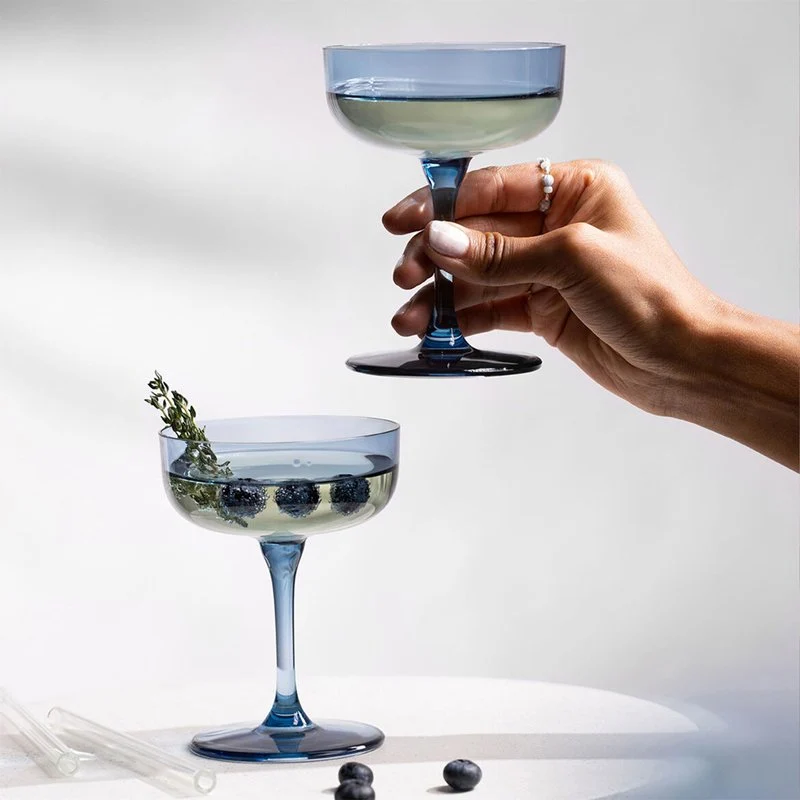10 cl - Like Coppa Champagne in Vetro - Set 2 Pezzi