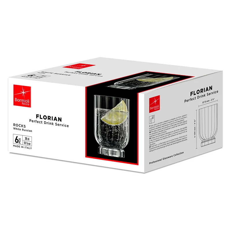 30 cl - Florian Bicchiere Whisky in Vetro - Set 6 Pezzi