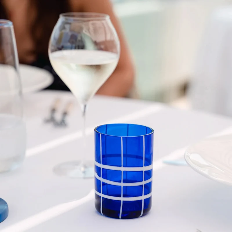 35 cl - Twiddle Bicchiere Acqua A Righe in Vetro Soffiato - Set 6 Pezzi