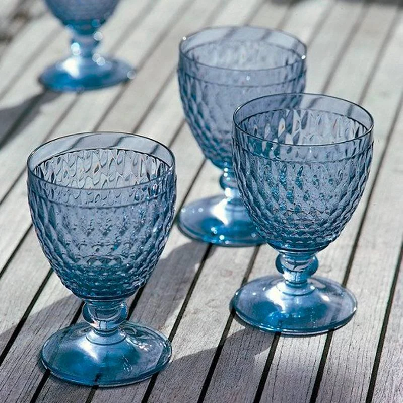 20 cl - Boston Calice Vino Rosso in Vetro - Set 4 Pezzi