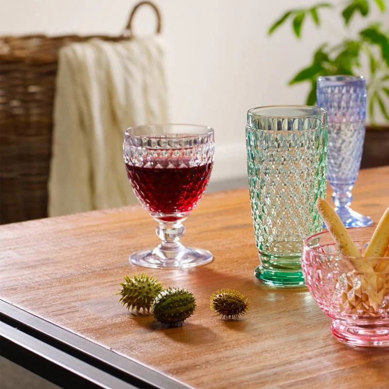 20 cl - Boston Calice Vino Rosso in Vetro - Set 4 Pezzi