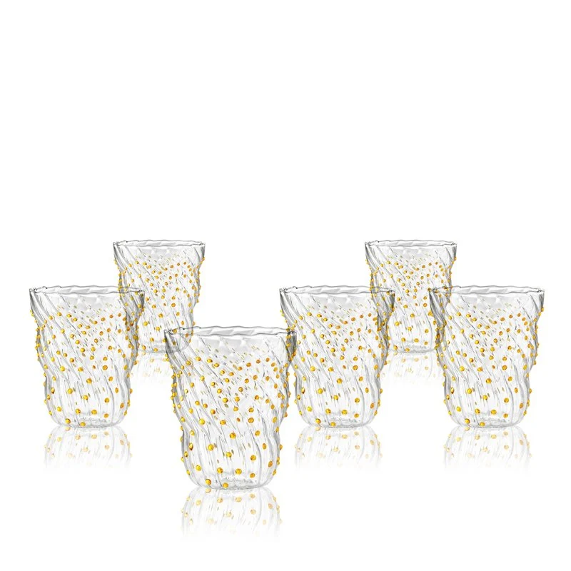 37 cl - Twist Pua Bicchiere Acqua in Vetro Borosilicato - Set 6 Pezzi