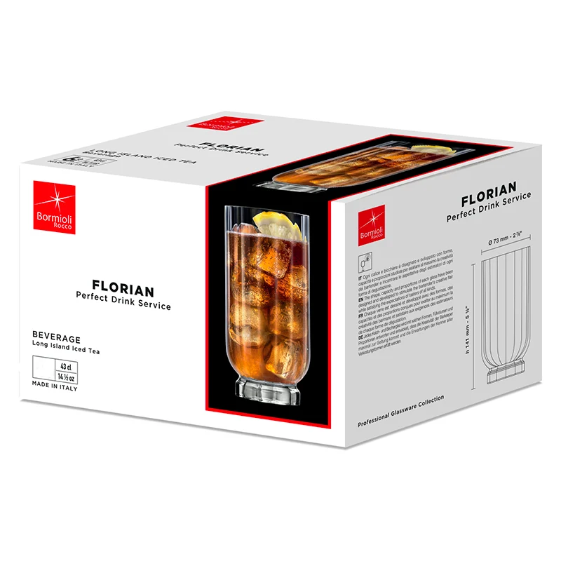 43 cl - Florian Bicchiere Bibita in Vetro - Set 6 Pezzi