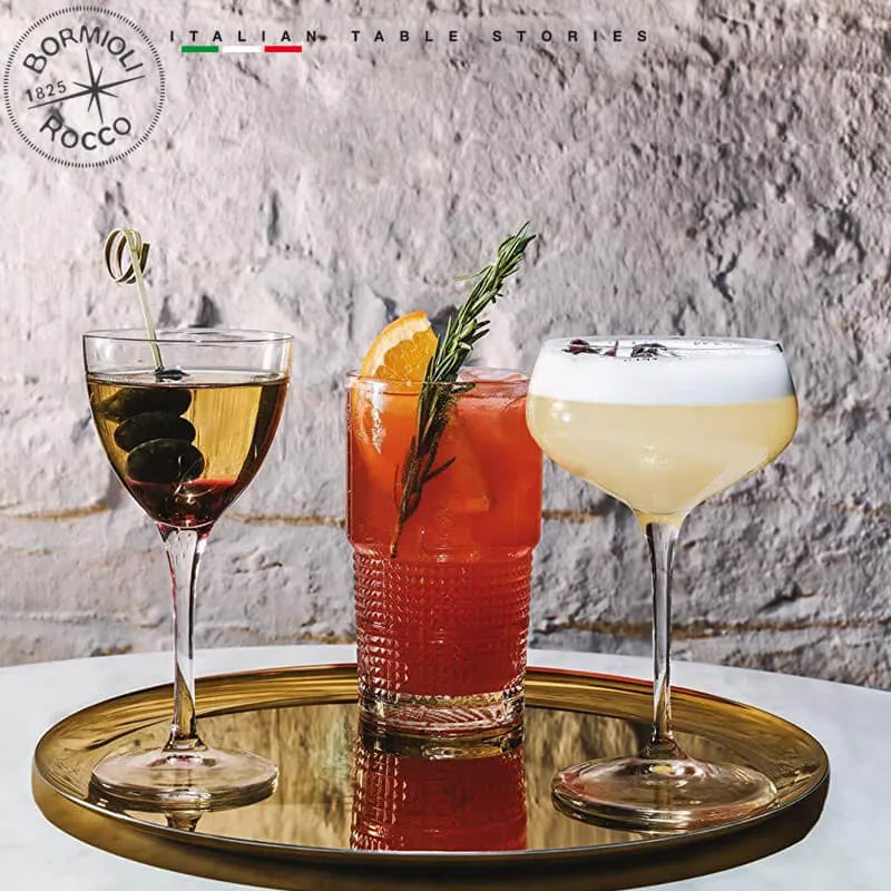 23.5 cl - Bartender Novecento Bicchiere Martini in Vetro - Set 6 Pezzi