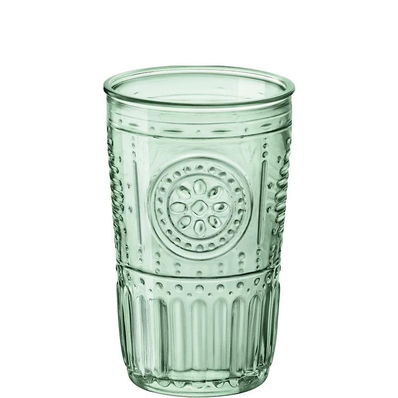 47.5 cl - Romantic Bicchiere Bibita in Vetro Temperato - Set 4 Pezzi