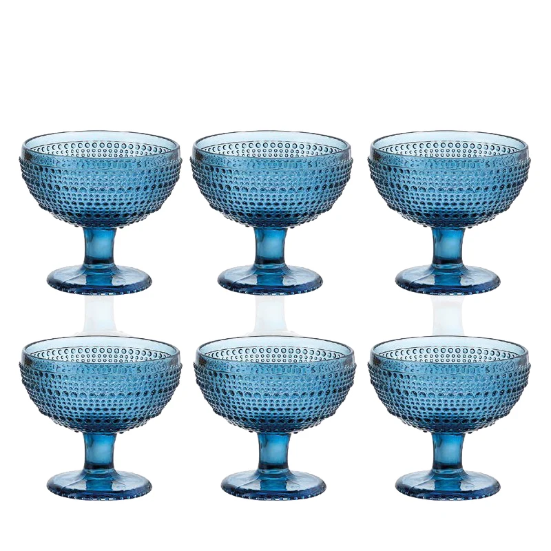 29 cl - Diamante Coppa Dessert in Vetro - Set 6 Pezzi