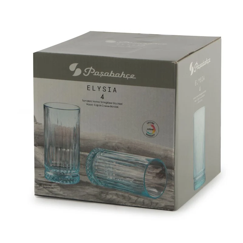 45 cl - Elysia Bicchiere Cocktail in Vetro - Set 4 Pezzi
