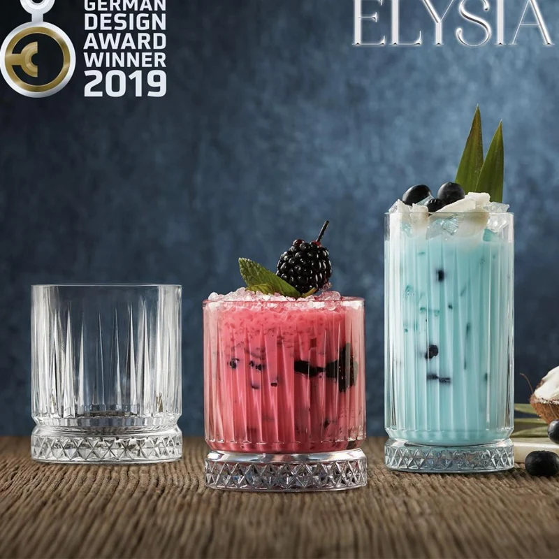 45 cl - Elysia Bicchiere Cocktail in Vetro - Set 4 Pezzi