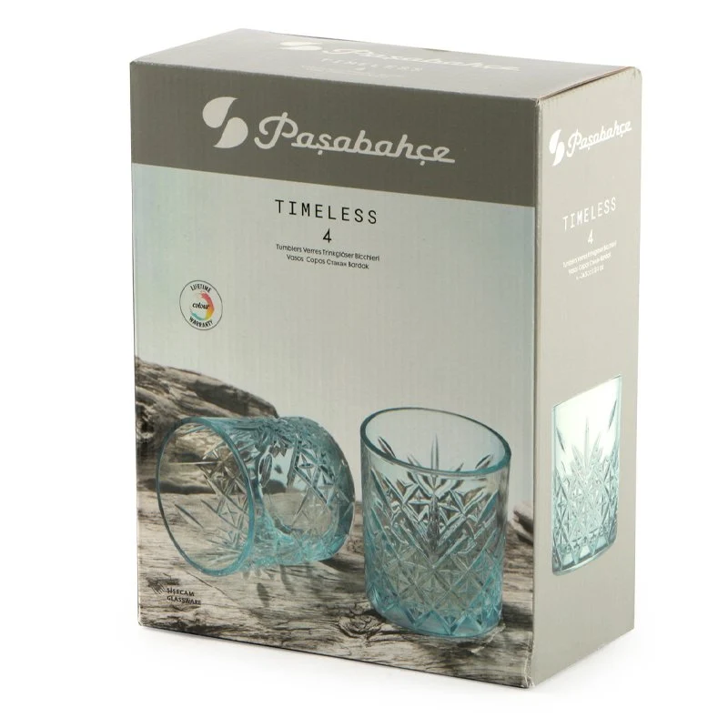 34.5 cl - Timeless Bicchiere Acqua in Vetro - Set 4 Pezzi