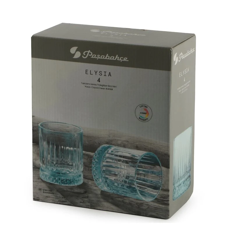 35.5 cl - Elysia Bicchiere Acqua in Vetro - Set 4 Pezzi
