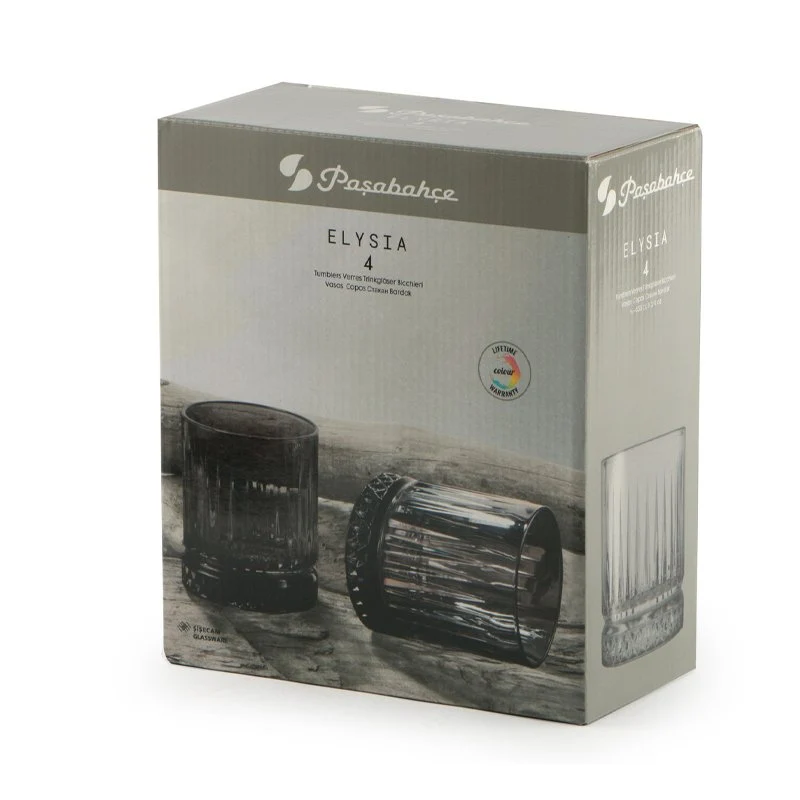 35.5 cl - Elysia Bicchiere Acqua in Vetro - Set 4 Pezzi