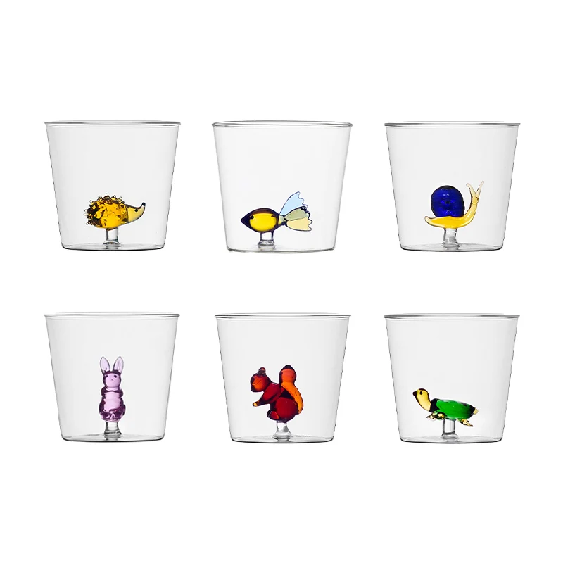 30 cl - Animal Farm Bicchiere Acqua in Vetro Borosilicato - Set 6 Pezzi