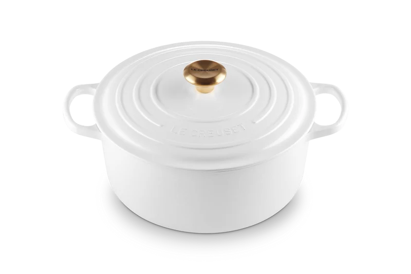 Cocotte rotonda Evolution in ghisa vetrificata - 28 cm, 6.7L Bianco