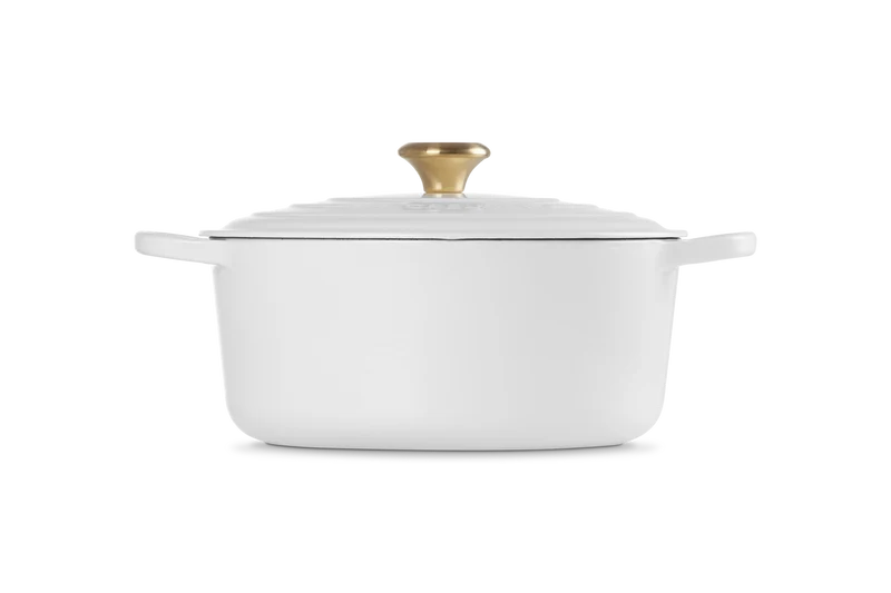 Cocotte rotonda Evolution in ghisa vetrificata - 28 cm, 6.7L Bianco