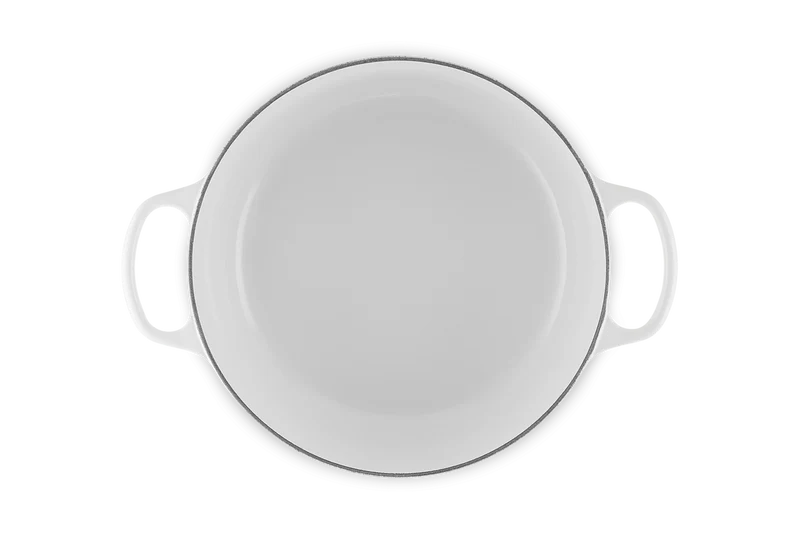 Cocotte rotonda Evolution in ghisa vetrificata - 28 cm, 6.7L Bianco