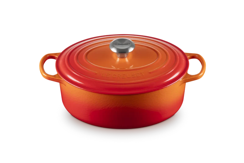 Cocotte ovale Evolution in ghisa vetrificata - Arancio 29 CM / 4.7 LT