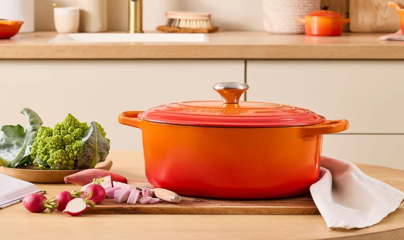 Cocotte ovale Evolution in ghisa vetrificata - Arancio 29 CM / 4.7 LT