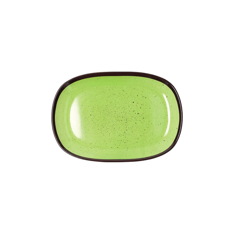 Vassoio Ovale cm 18x11, colore Verde, collezione Show Plate Colourful - Tognana Porcellane