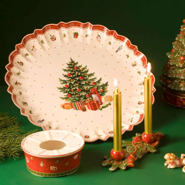 Toy's Delight Piatto da portata rosso, Ø45,7 cm, Premium Porcelain