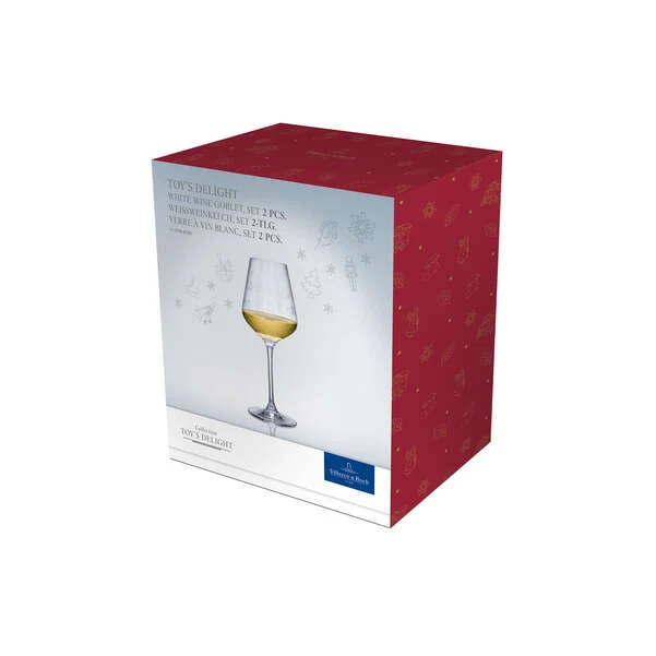 Toy's Delight Bicchiere da vino bianco trasparente, 120 ml - set da 2