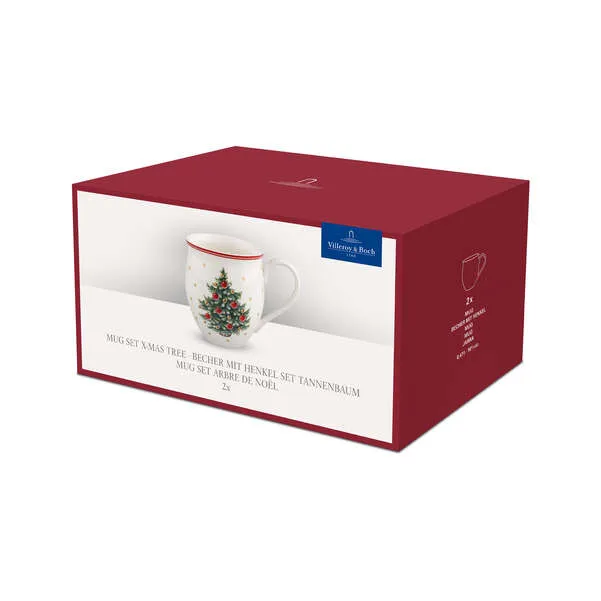 Toy's Delight Tazza con manico rossa, 390 ml, Premium Porcelain - set 2 tazze