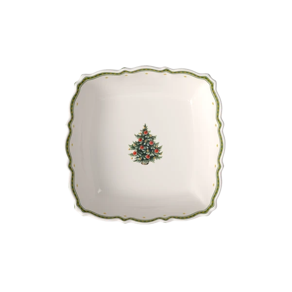 Toy's Delight Piatto da portata rosso, 16 x 16 cm, Premium Porcelain