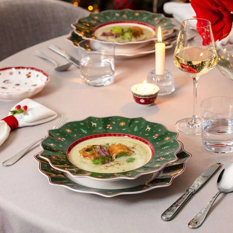 Toy's Delight Piatto fondo verde, Ø26 cm, Premium Porcelain