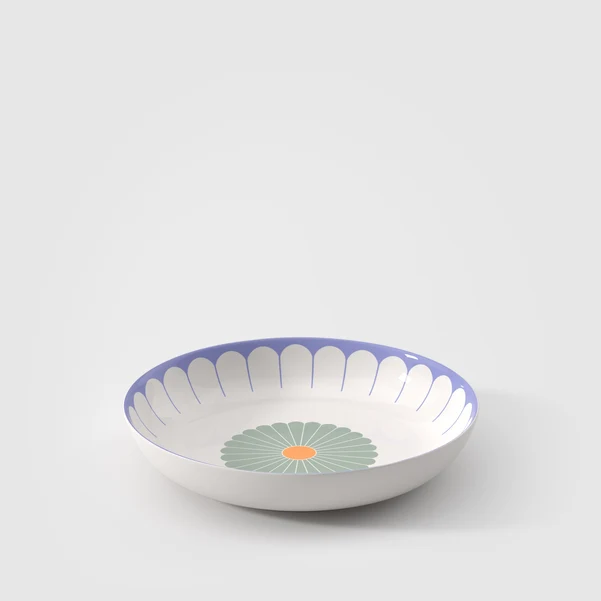 FLEUR Insalatiera/ Scodella da portata - Multicolore, 3,4 l, Premium Porcelain