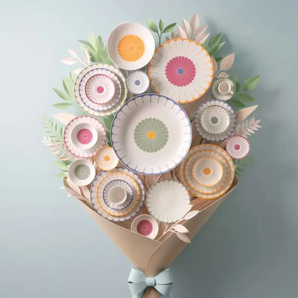FLEUR Piattino per tazzina da caffè - Rosa, Ø11,7 cm, Premium Porcelain