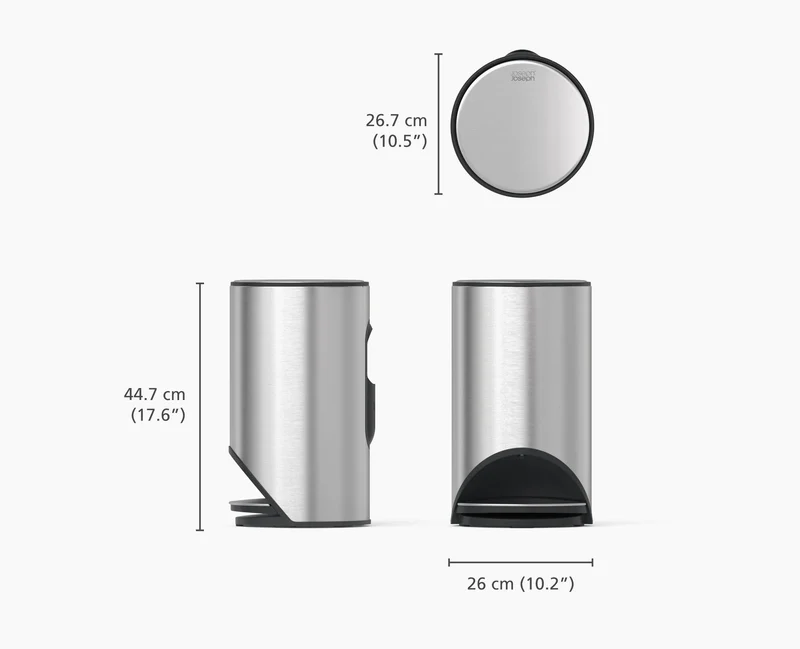 Cestino con pedale - 10 L acciaio inossidabile