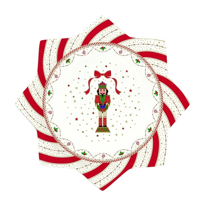 Easy Life Nutcracker Twist Piatto Torta Da Portata Porcellana Natale