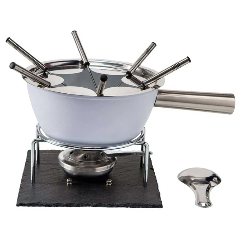 BRANDANI - GREY FONDUTA IN ALLUMINIO ANTIADERENTE CON BASE IN ARDESIA