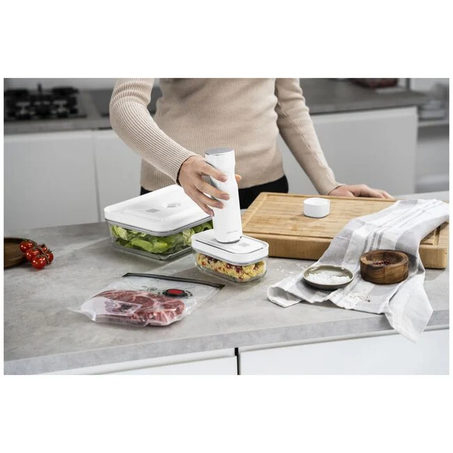 Fresh & Save Contenitore sottovuoto S, vetro, grigio