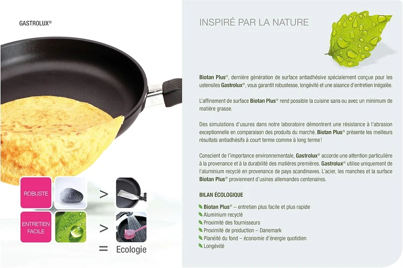 Gastrolux, Biotan, Frying Pan 24 cm INDUCTION with Detachable Handle