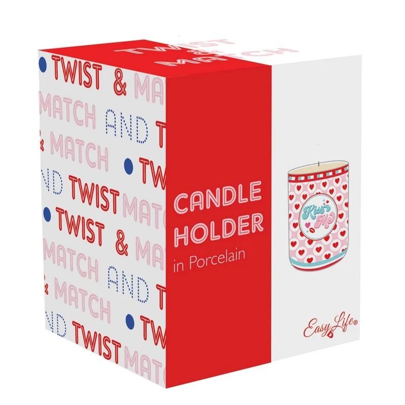 Candela profumata in barattolo di porcellana - Twist & Match Red