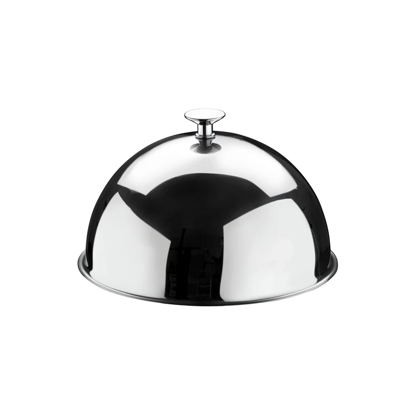 Cloche semisferica inox con pomolo ø cm.28 h.15