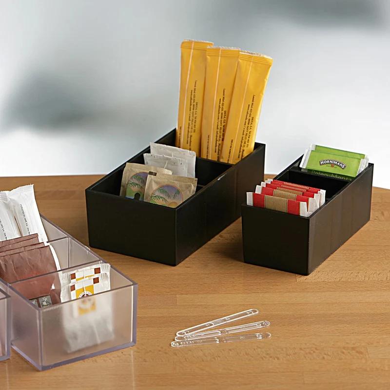Portabustine plastica cm.13x6 h.5.5 con 3 scomparti piccolo