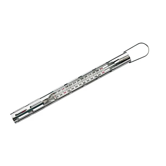 Termometro zucchero inox/vetro range +80+200°c