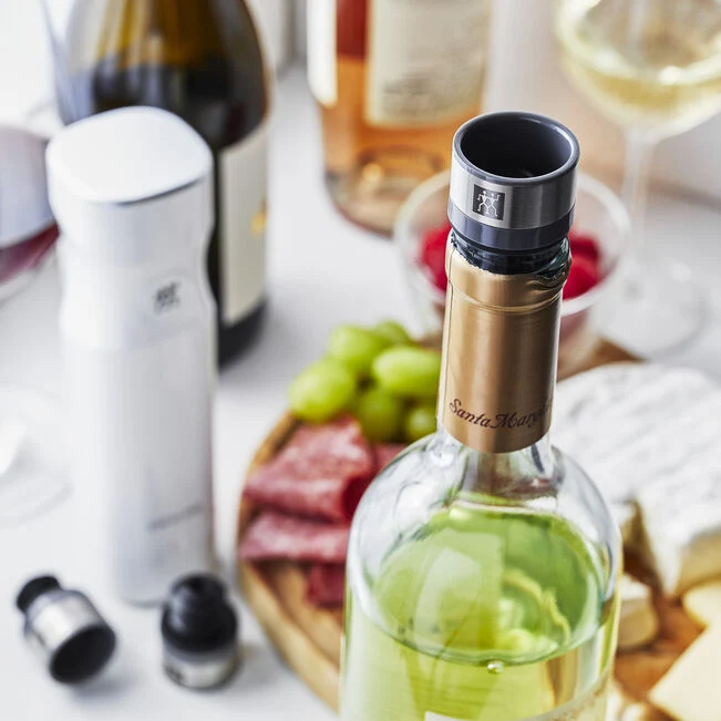 Zwillign - Fresh & Save Tappo da vino sottovuoto, grigio