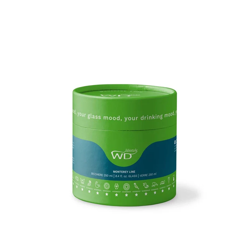 Wd Lifestyle Bicchiere in vetro borosilicato - Decoro gallina