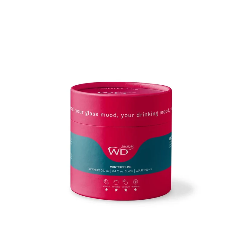 Wd Lifestyle Bicchiere in vetro borosilicato Capacità 250 ml Decoro mela - WD566