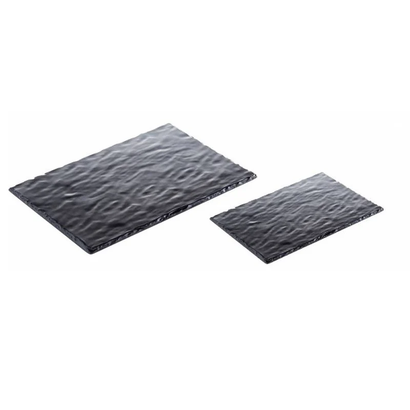 Vassoio melamina cm.53x16 nero effetto ardesia