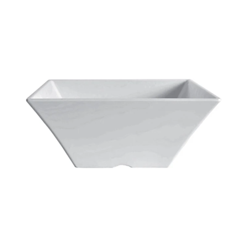 Coppa melamina quadra cm.25.8x25.8 h.10.5 svasata bianca