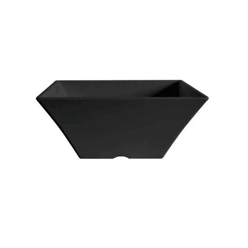 Coppa melamina quadra cm.19.5x19.5 h.8.8 svasata nera