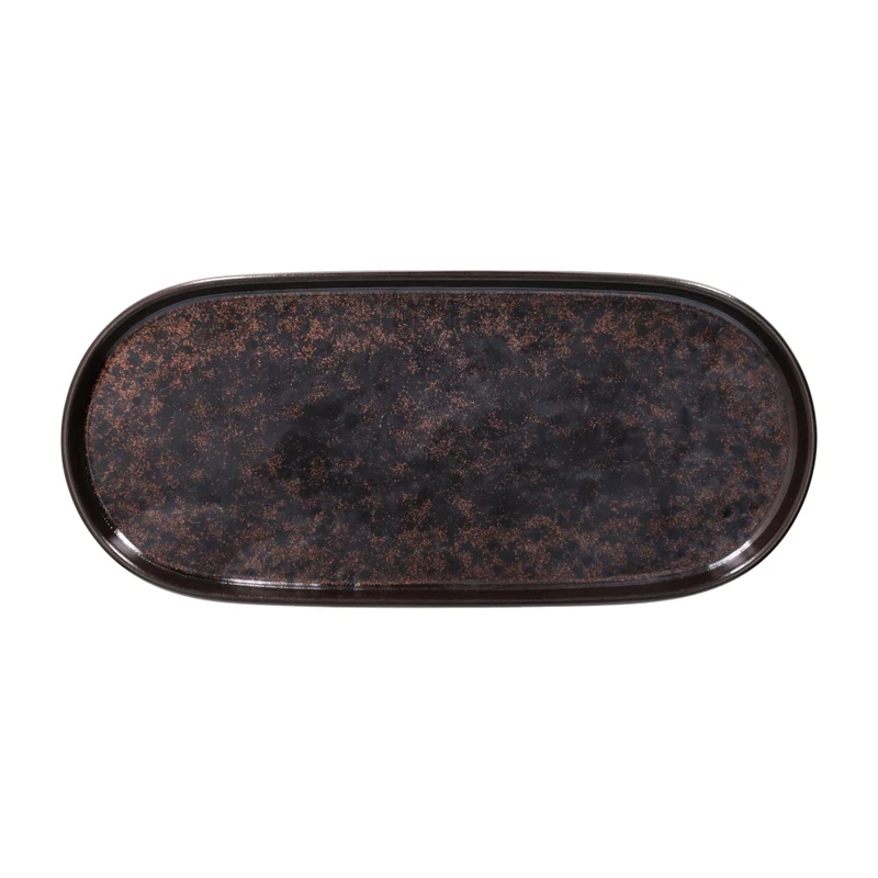 Piatto melamina corten edge ovale cm.29 tognana