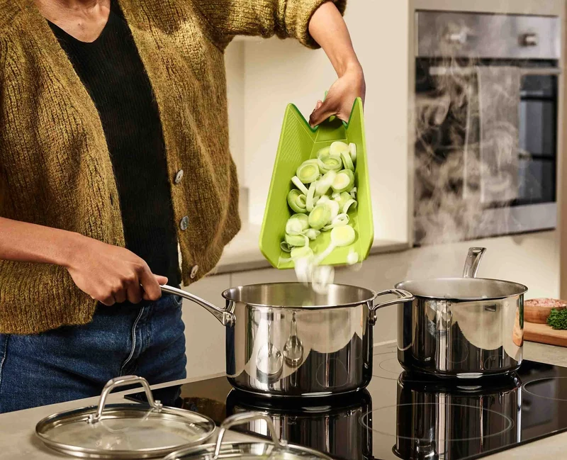 Chop2Pot™ Plus Tagliere pieghevole verde - taglia grande