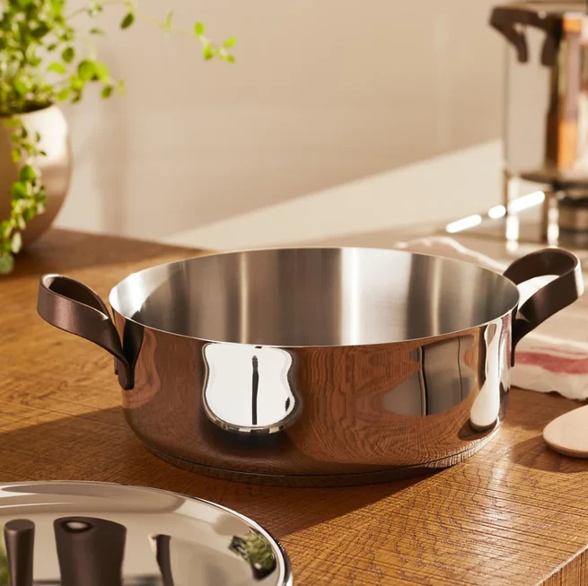 Alessi - Edo casseruola bassa a 2 manici 28 cm - PU102/28