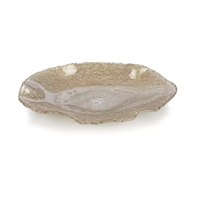 "Folies" centrotavola ovale - 50 x 29 cm / Tortora