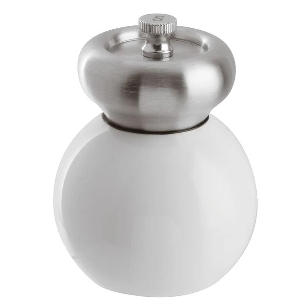 Macinasale - h 10,0 cm / Bianco, Acciaio Inox