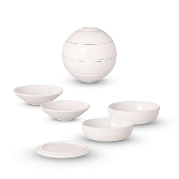 La petite Boule Set per l'aperitivo bianco, Premium Porcelain